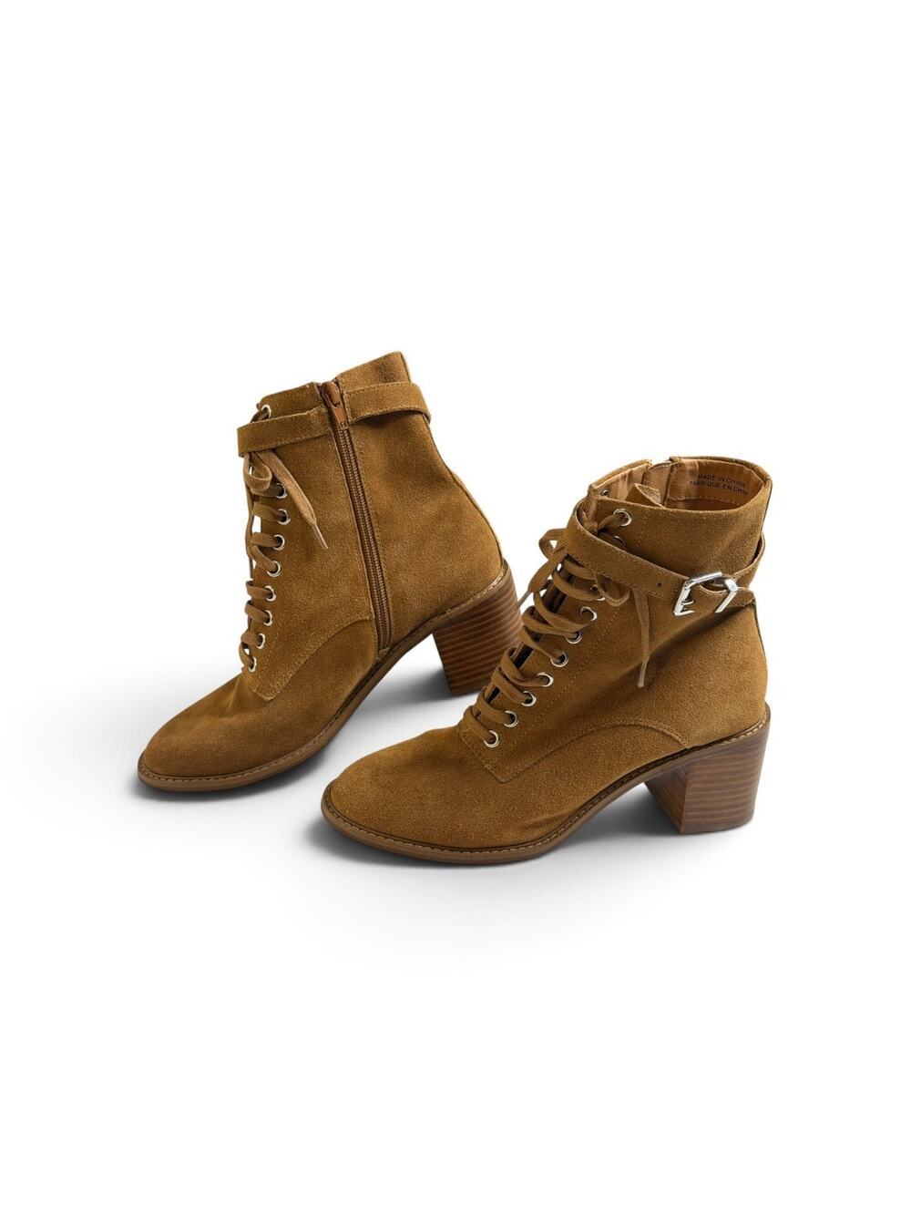 Urban Outfitters Karen Ankle Boot, Tan, Size Zip/Buckle, Leather, Women's Size 8